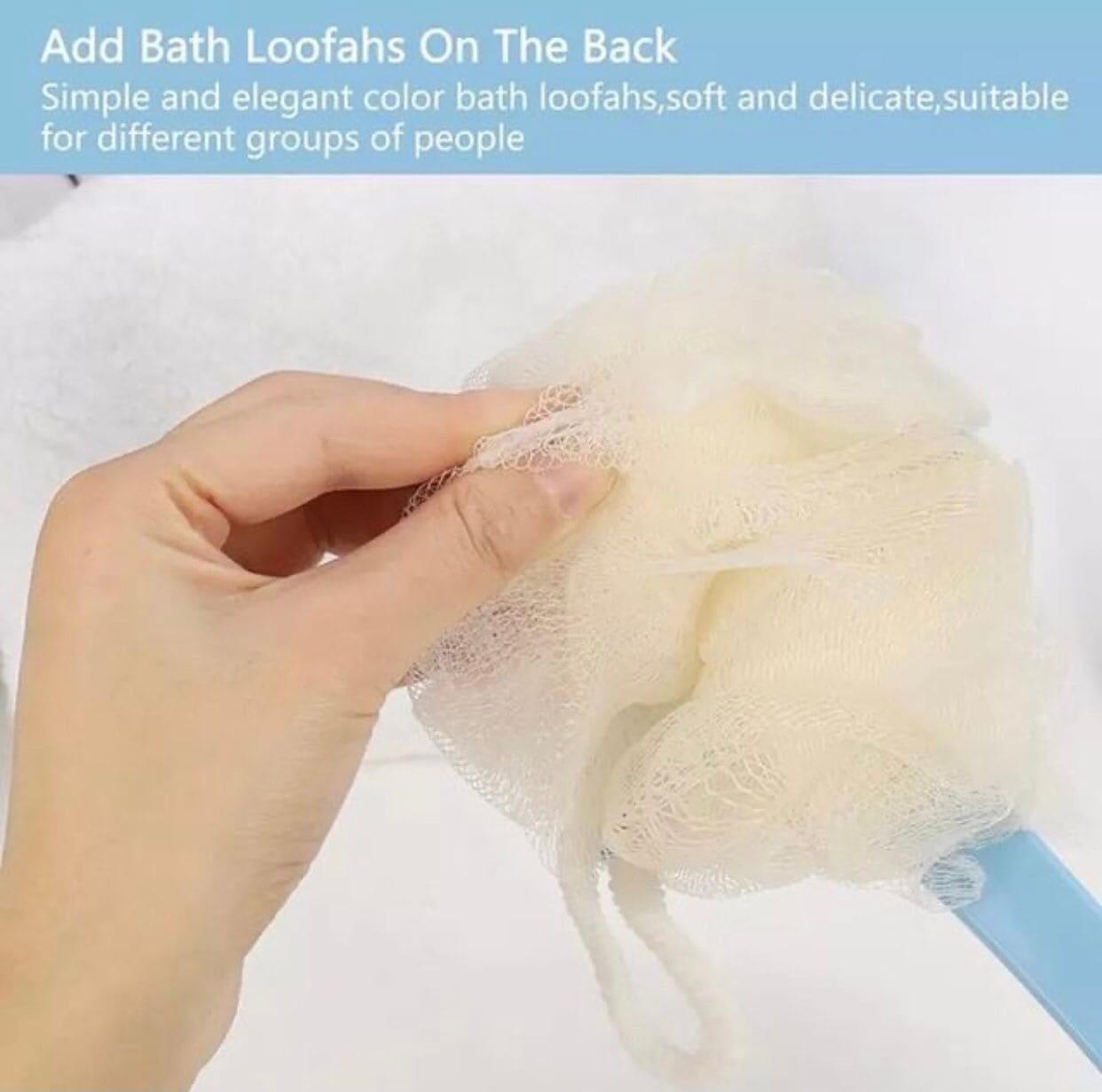 2 In 1 Bathing Scrubbing Long Handle Brush, Shower Body Brush with Bristles and Loofah, Back Scrubber Bath Mesh Sponge with Curved Long Handle, Back Scrubber Body Brush 2 In 1 Bathing Scrubbing Long Handle Brush, Shower Body Brush with Bristles and Loofah, Back Scrubber Bath Mesh Sponge with Curved Long Handle, Back Scrubber Body Brush